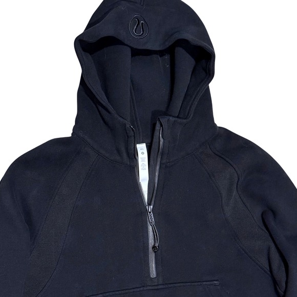 Lululemon Scuba Oversized Cropped Half Zip Hoodie Logo Athleisure M L Flawless - Picture 8 of 13